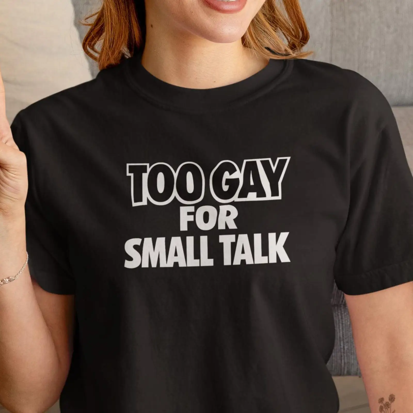 Vintage Queer Fashion - Too Gay For Small Talk T-Shirt