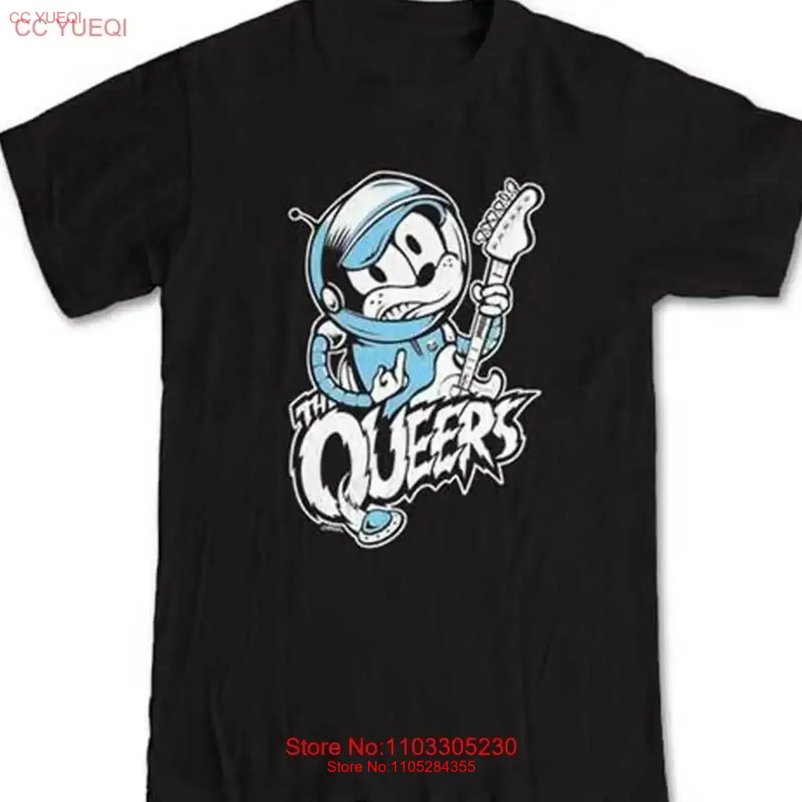 Vintage Queer Fashion - FUNNY The Queers Rockband-T-Shirt in Schwarz,