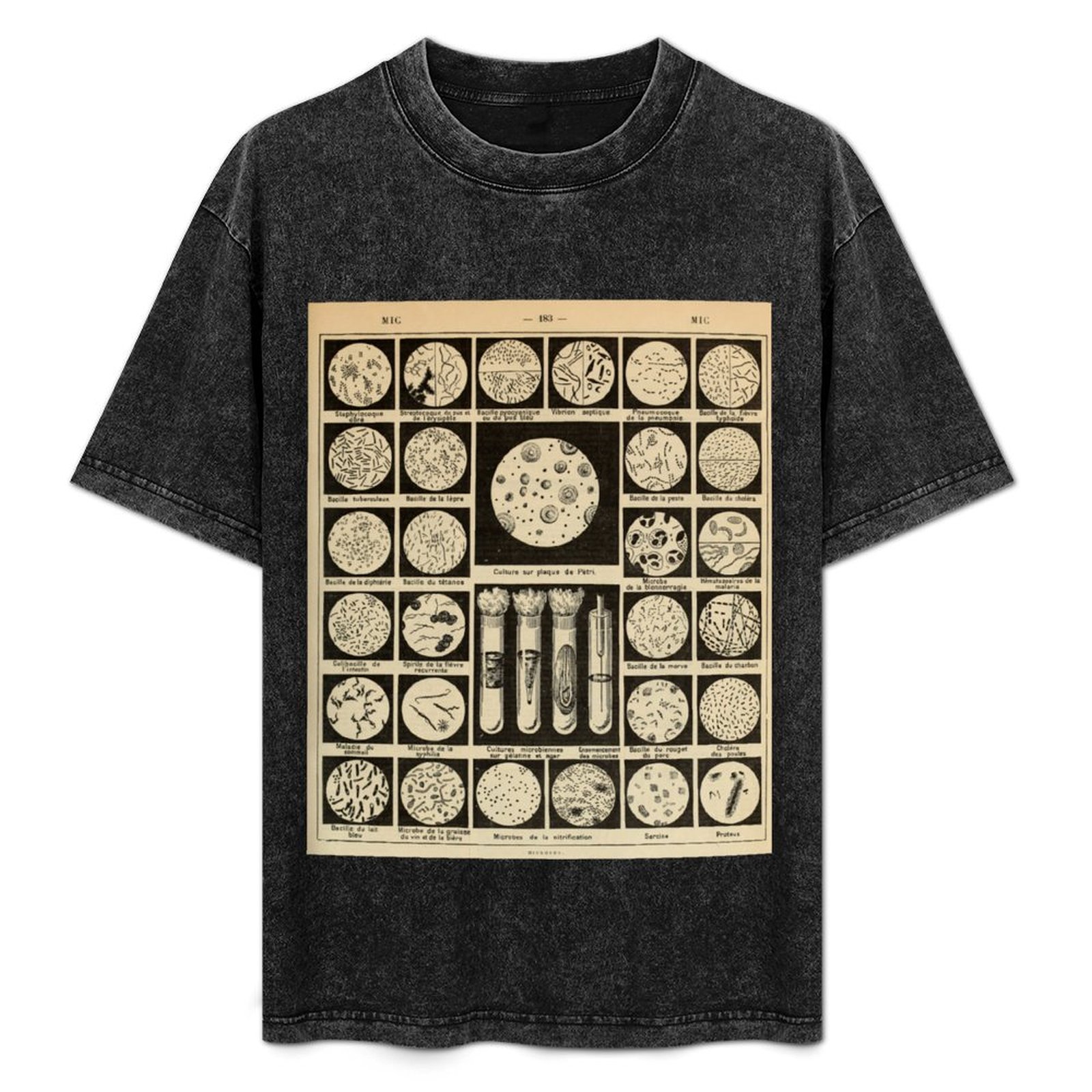 Vintage Fashion Journal - T-Shirt mit Aufdruck „Bakterienkultur Vintage French