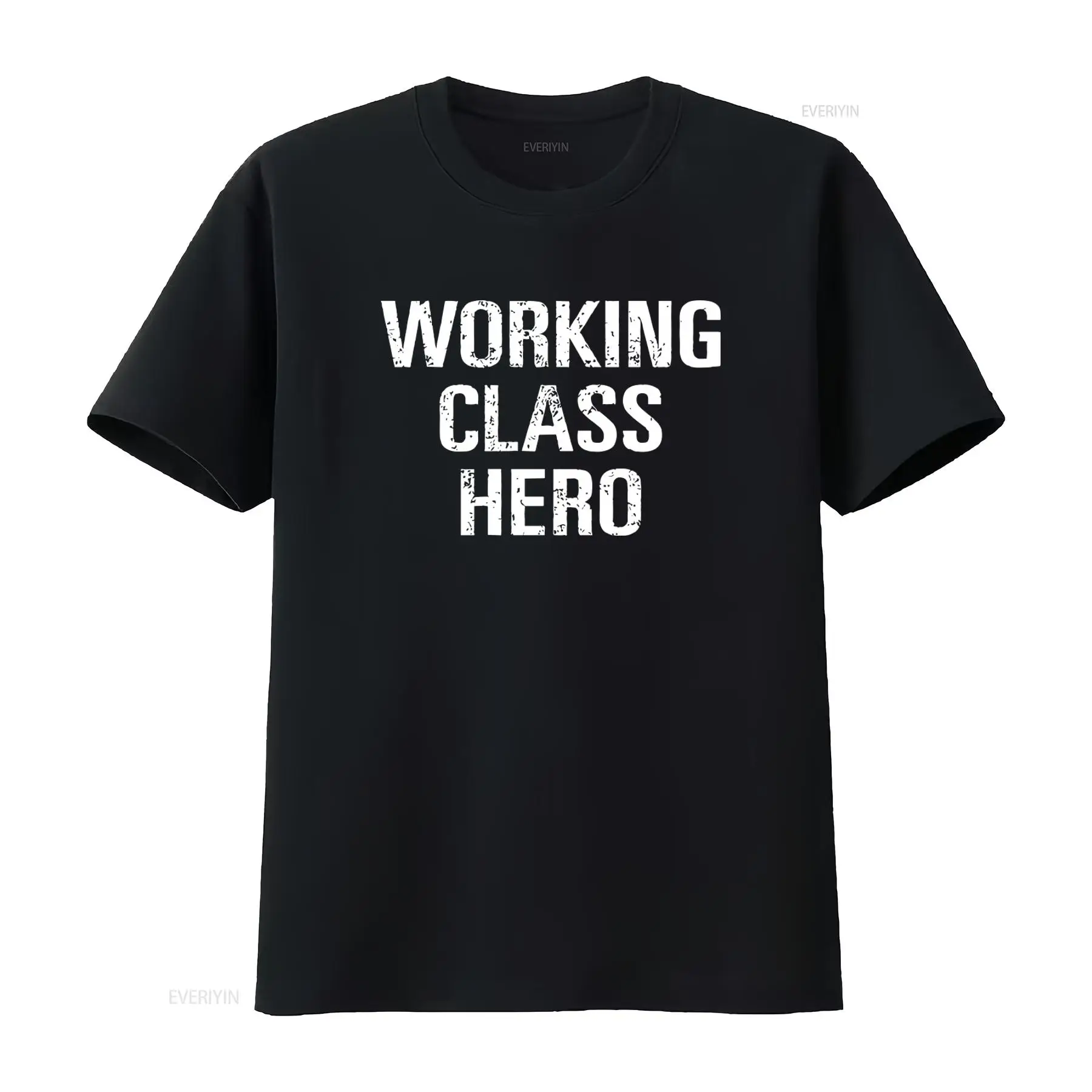 Vintage Fashion Nyc - WORKING CLASS HERO Print-T-Shirt für Herren,