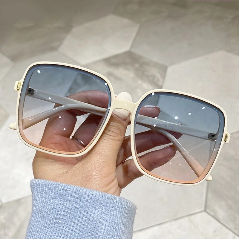 Vintage Outdoor Fashion - Vintage Übergroße Quadratische Sonnenbrille Damen Mode