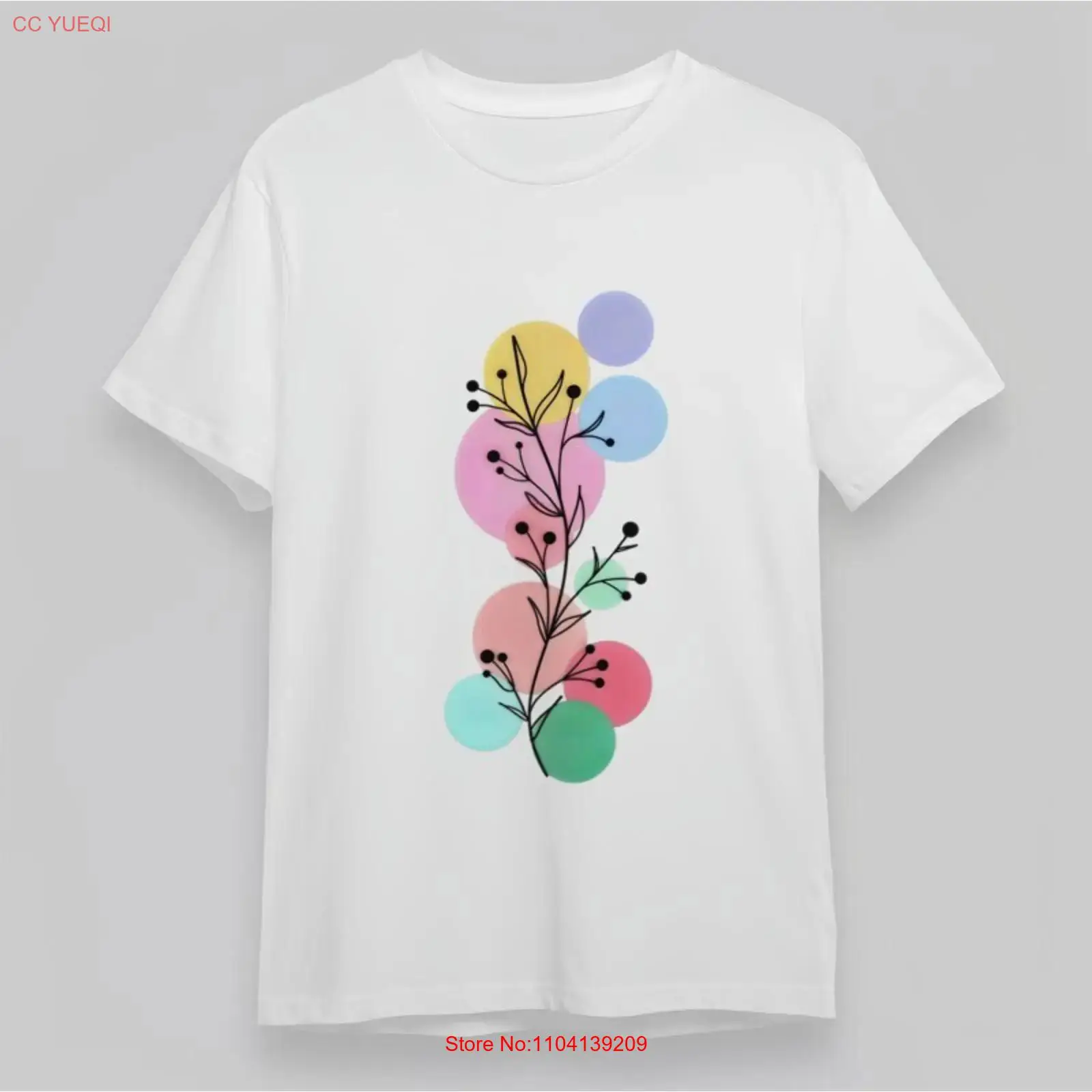 Vintage Fashion Art - Damen-T-Shirt mit Rundhalsausschnitt, klassisch, mit Polka