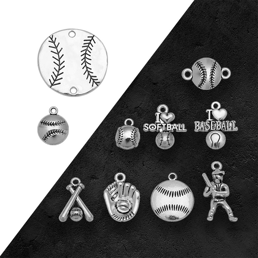 Vintage Fashion Resale - Antikes Silber Überzogen ICH Liebe Softball