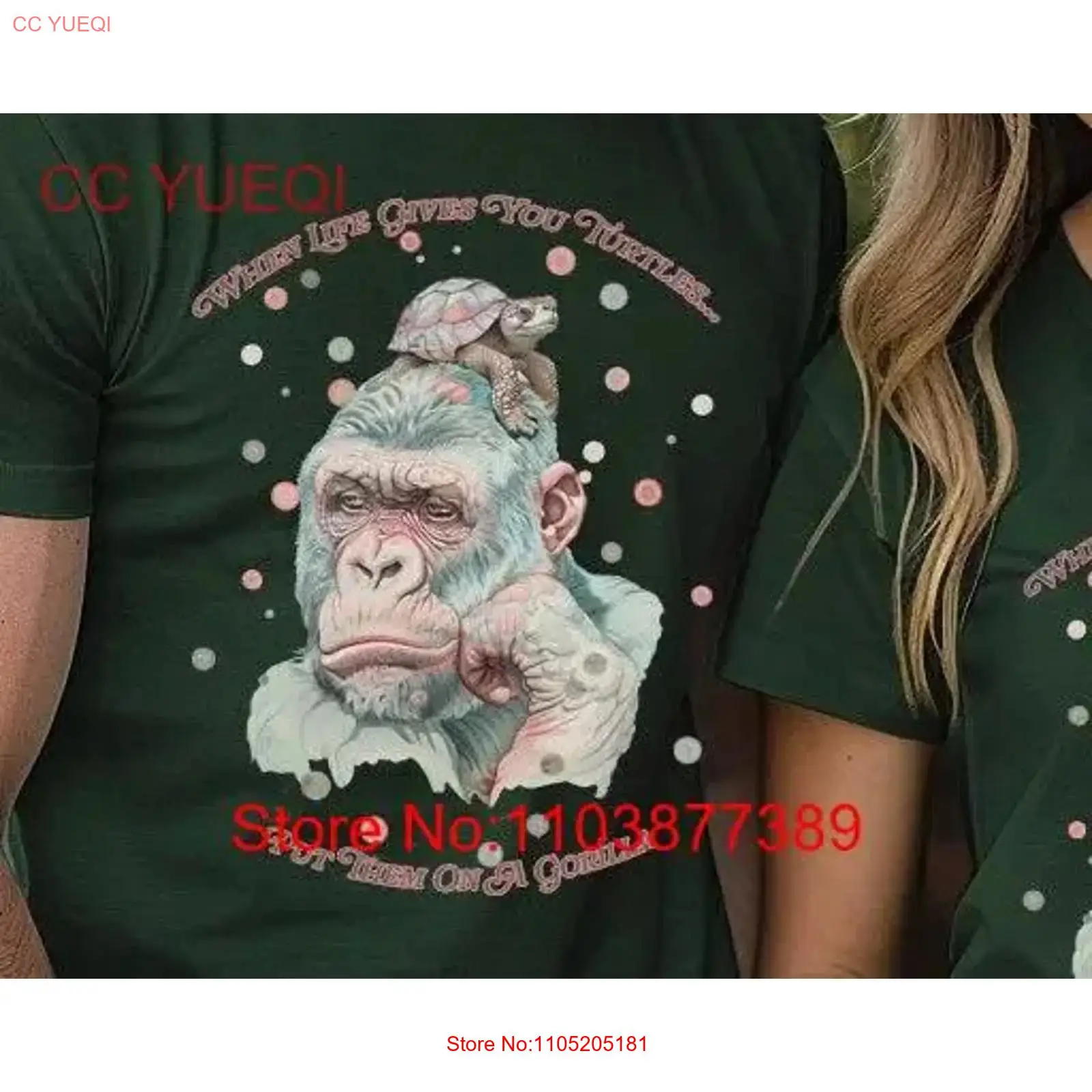 Vintage Fashion Stuff - Gorilla-T-Shirt, Schildkröte, lustig, seltsame Sachen, ästhetisch,