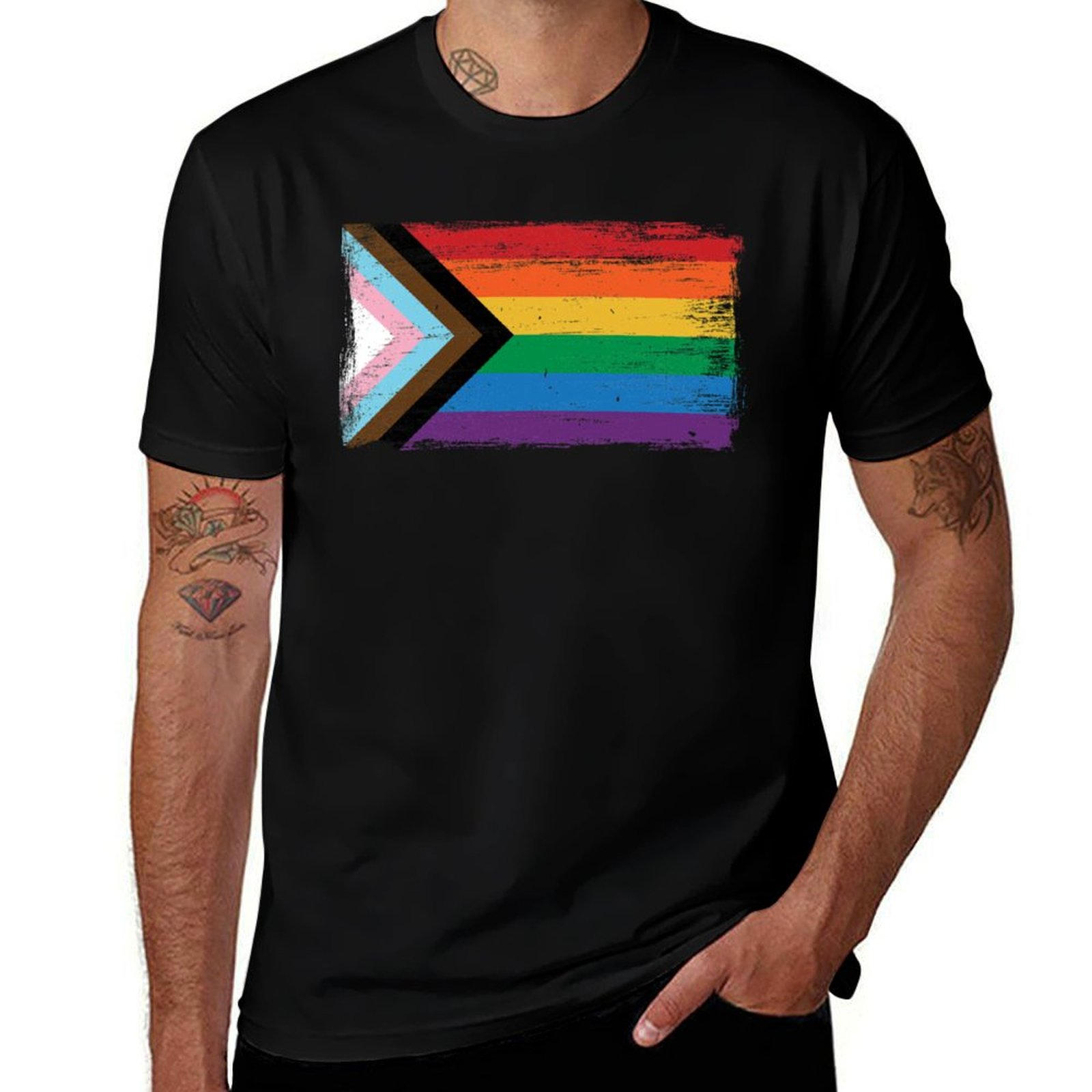 Vintage Queer Fashion - LGBTQ - Progress Pride Flag -