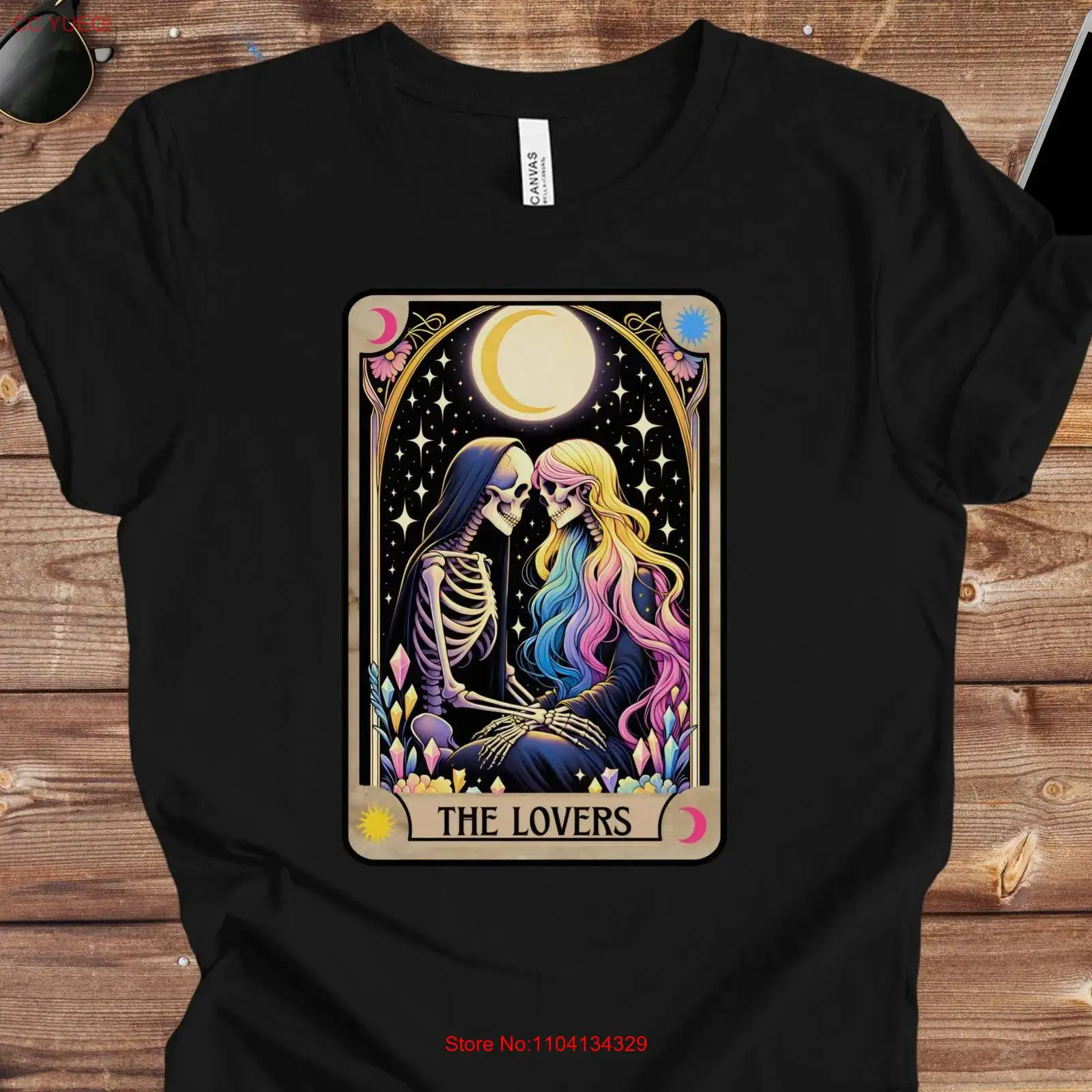 Vintage Queer Fashion - Pansexuelles Tarotkarten-T-Shirt, Flaggenfarben, LGBTQ-Pride-Feier, LGBT-Kleidung, Genderqueer-Bekleidung,