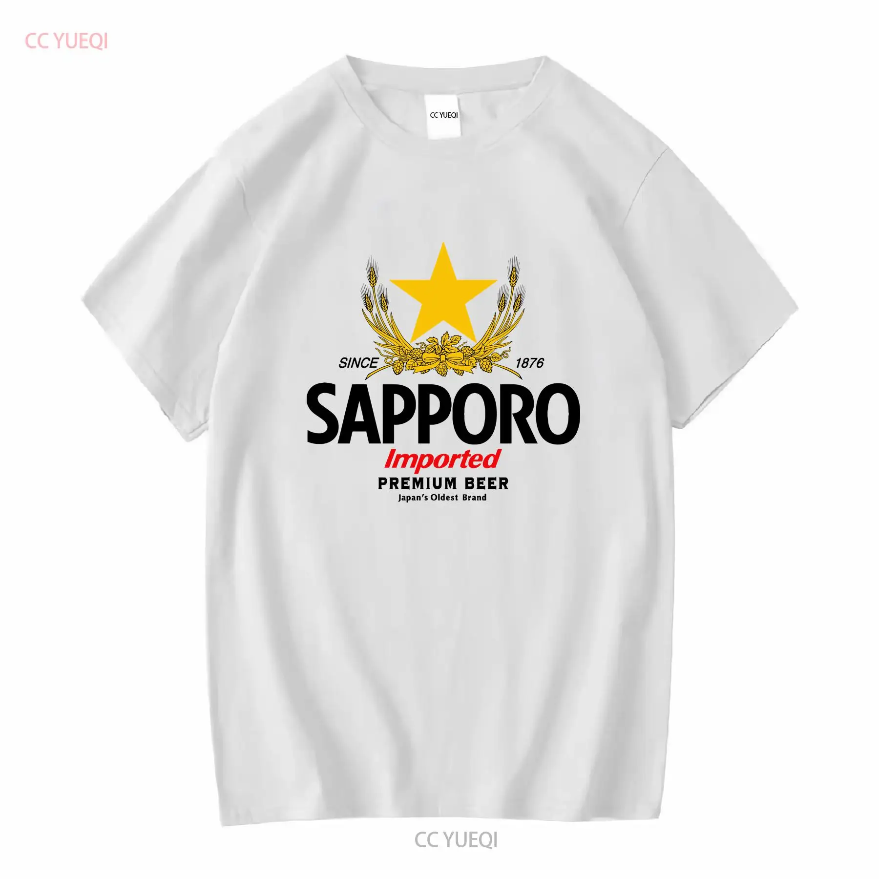 Vintage Fashion Knitwear - SAPPORO Brewery Japanisches Bier-T-Shirt mit langen