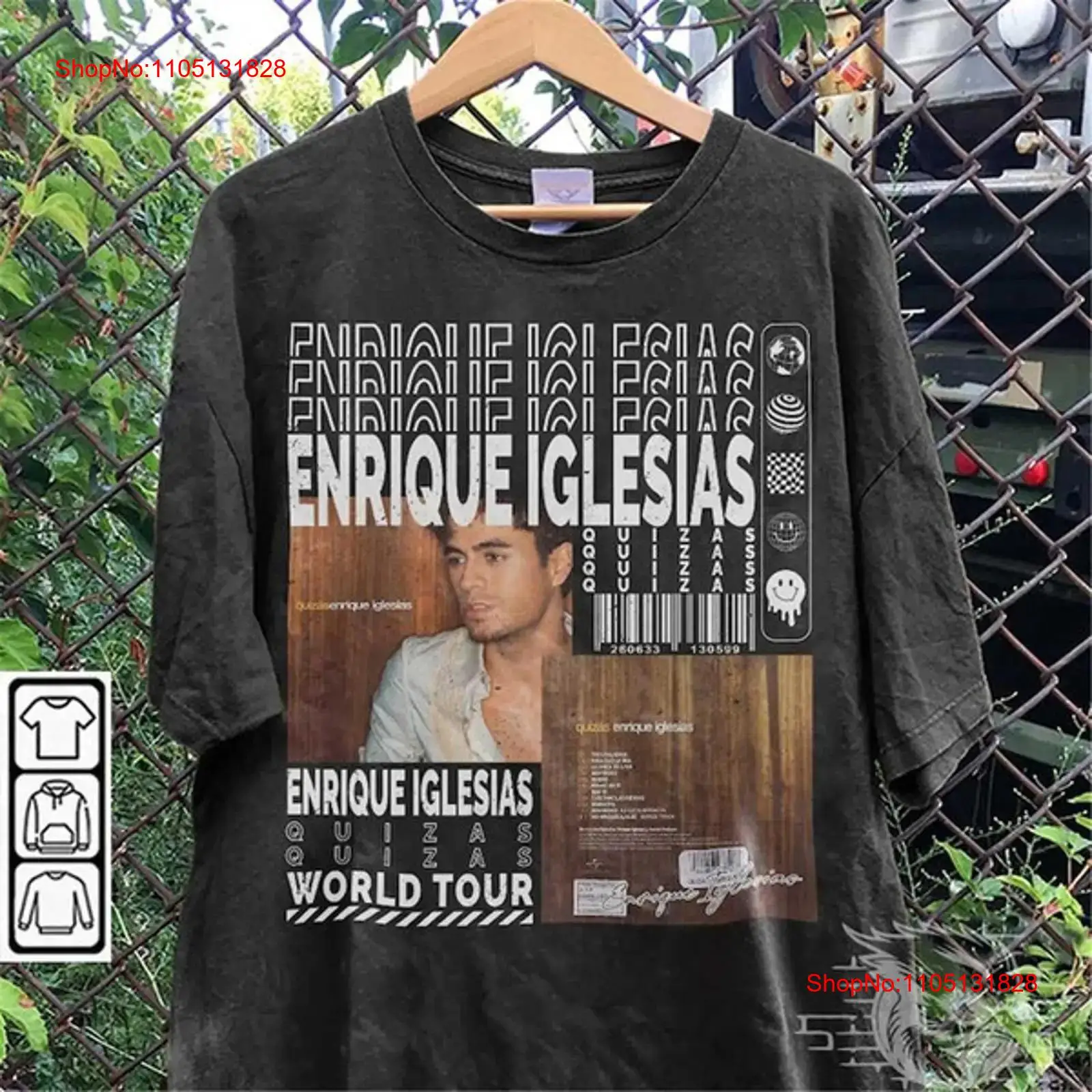 Vintage Fashion Quiz - Enrique Iglesias Musik T-Shirt Y2K 90er