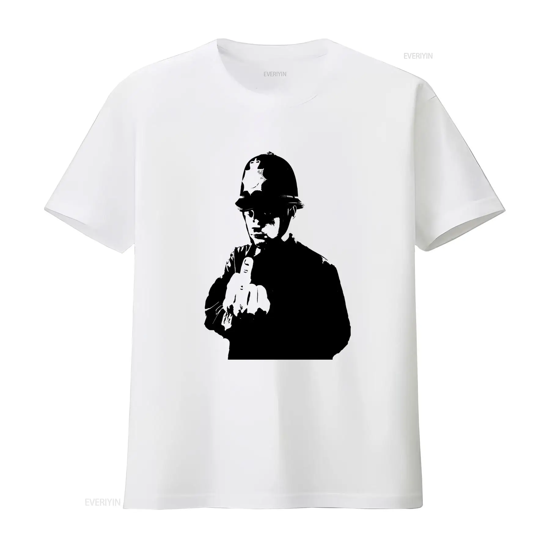 Vintage Fashion Art - Herren-T-Shirt „Banksy Rude Policeman Copper Graffiti