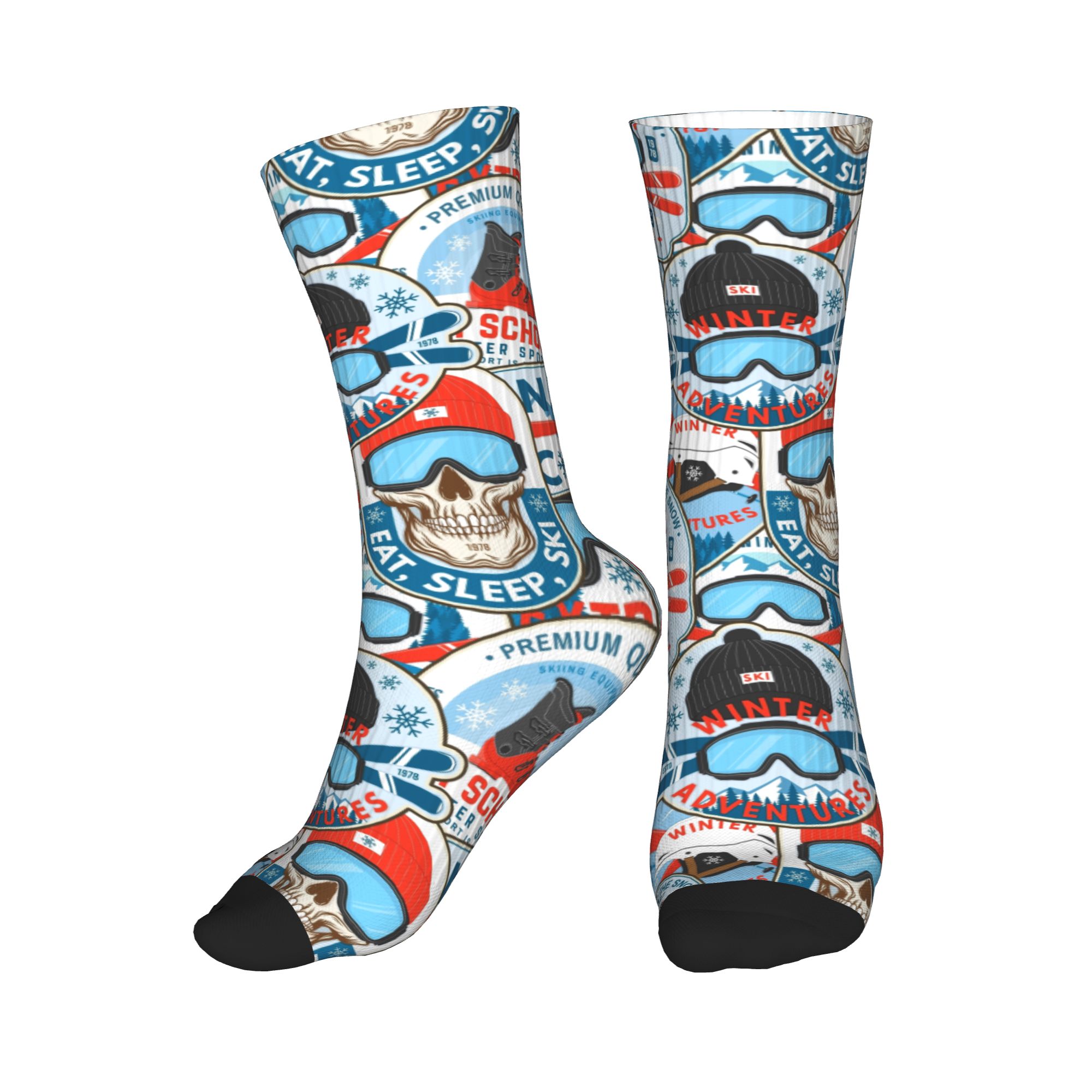 Vintage Red Blue Ski Club Sock – Vintage Fashion Prints Bewertung und Preis