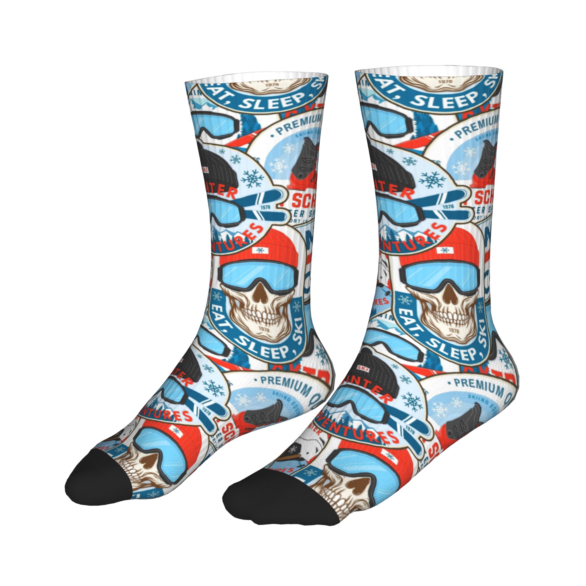 Vintage Red Blue Ski Club Sock – Vintage Fashion Prints Bewertung und Preis