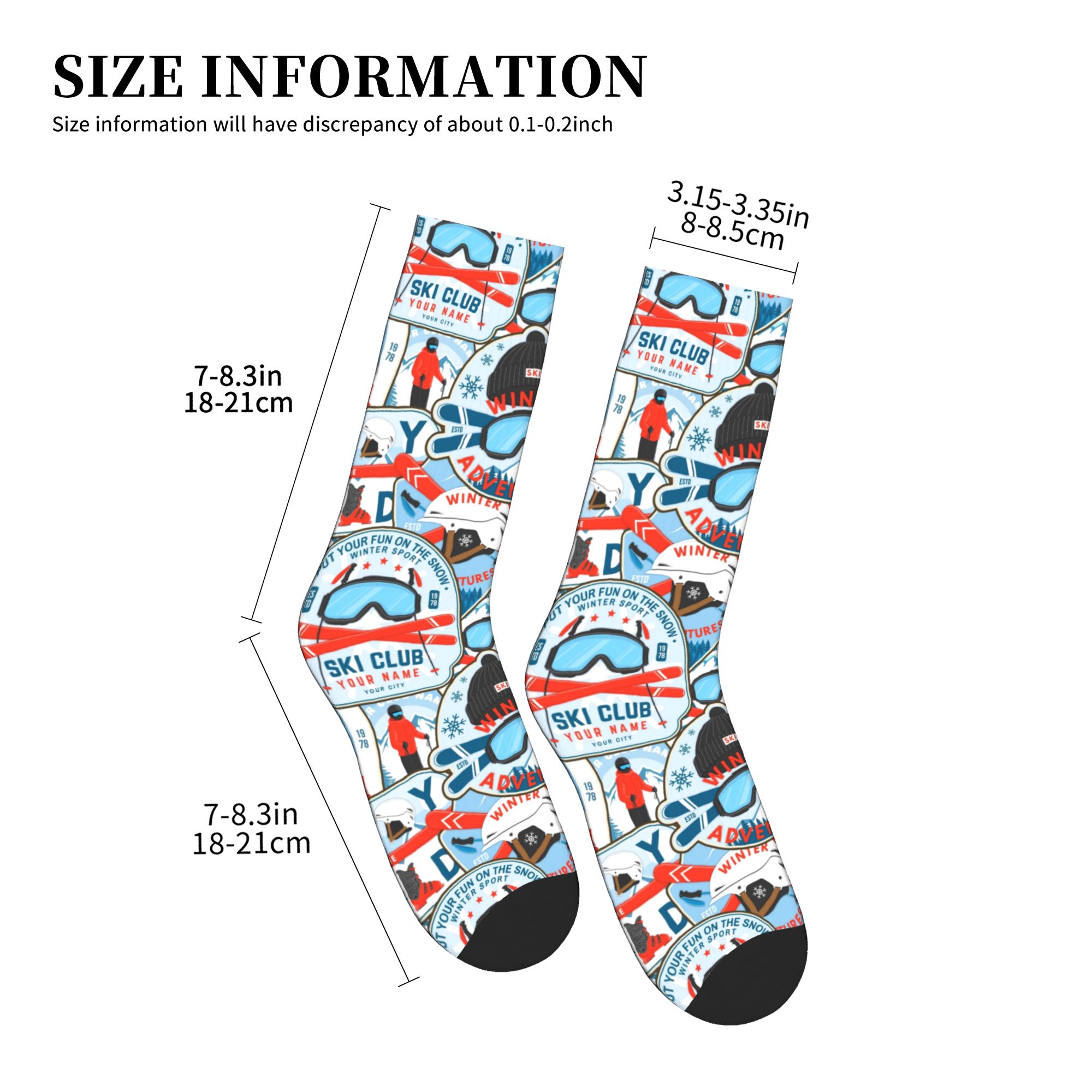 Vintage Red Blue Ski Club Sock – Vintage Fashion Prints Bewertung und Preis