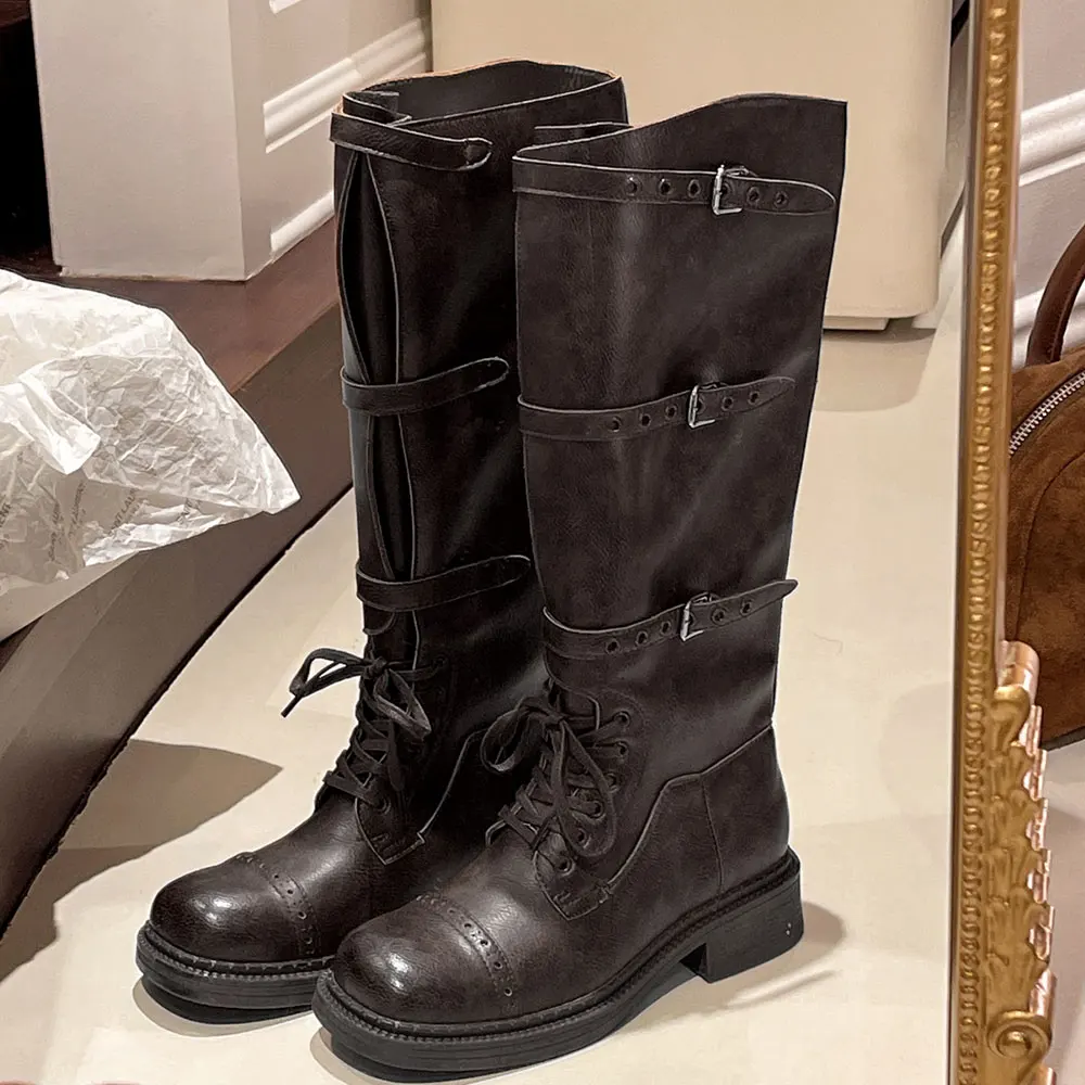Frauen Kniehohe Stiefel Vintag – Vintage Fashion Design Bewertung und Preis