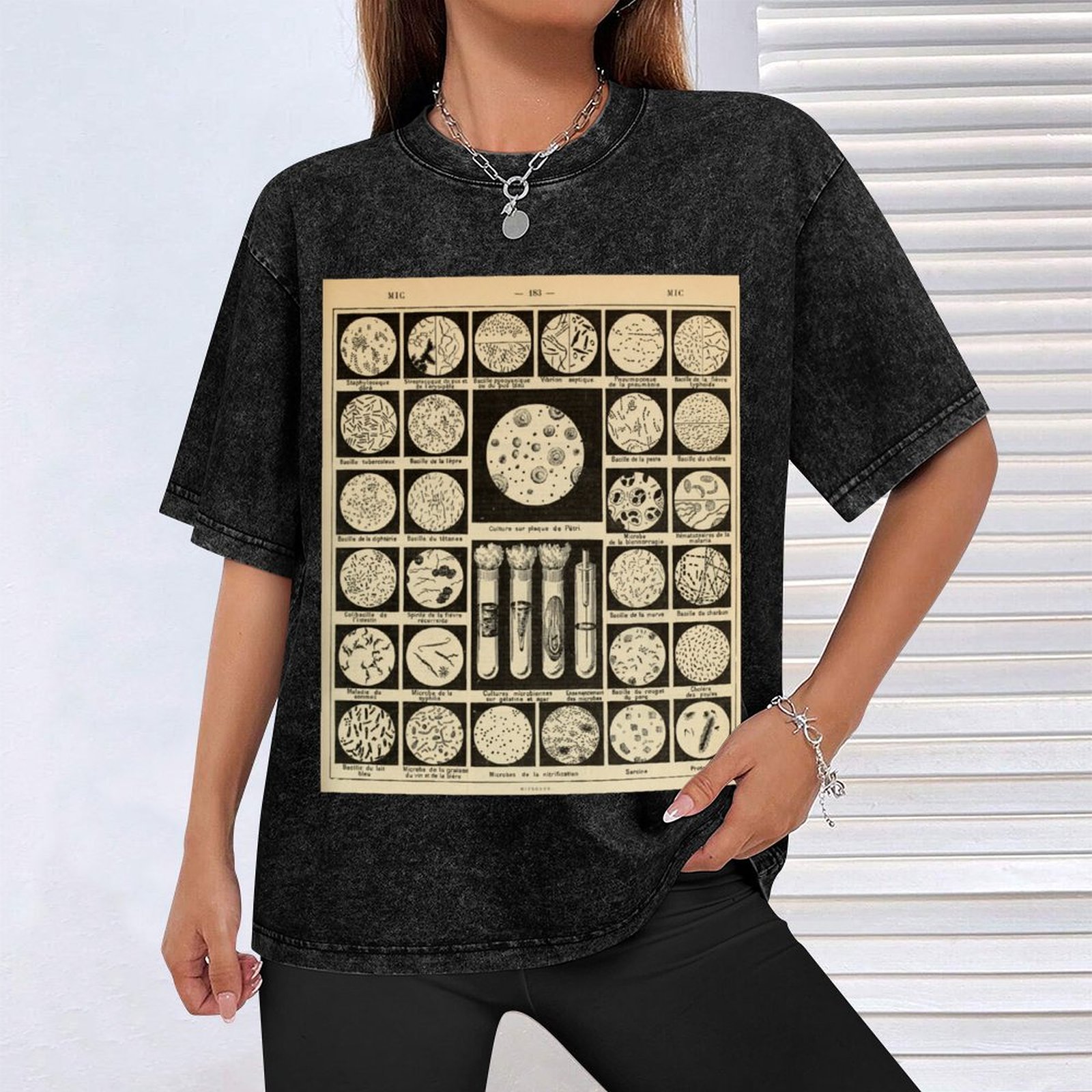 T-Shirt mit Aufdruck „Bakterie – Vintage Fashion Journal Bewertung und Preis