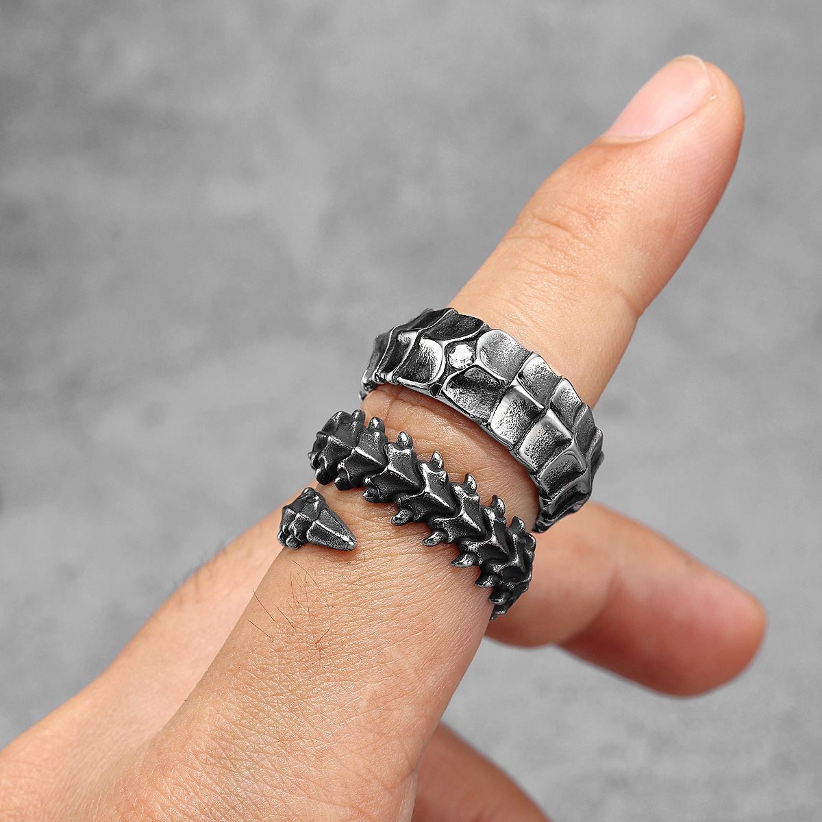 Eivil Dragon Spine Männer Ring – Vintage Fashion Stuff Bewertung und Preis