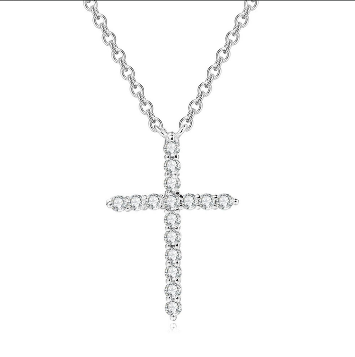 Silber Farbe Kreuz Anhänger Ha – Vintage Fashion Faire Bewertung und Preis