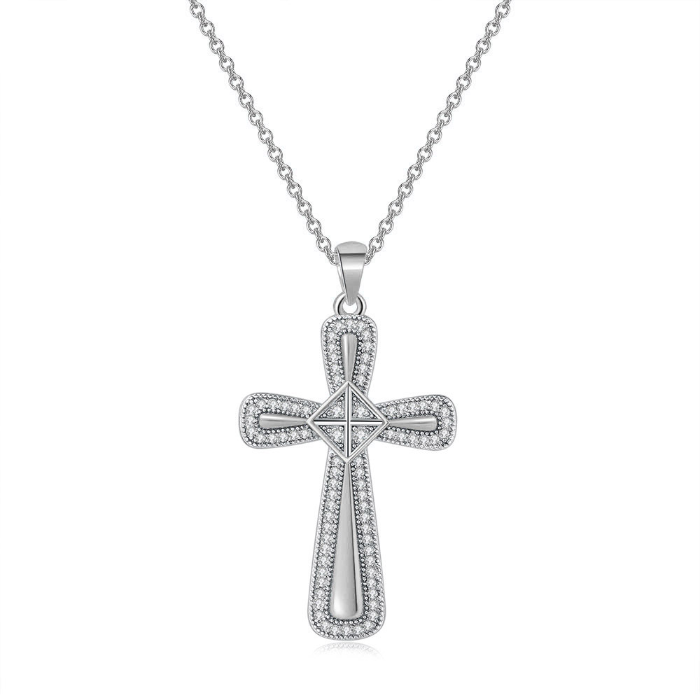 Silber Farbe Kreuz Anhänger Ha – Vintage Fashion Faire Bewertung und Preis