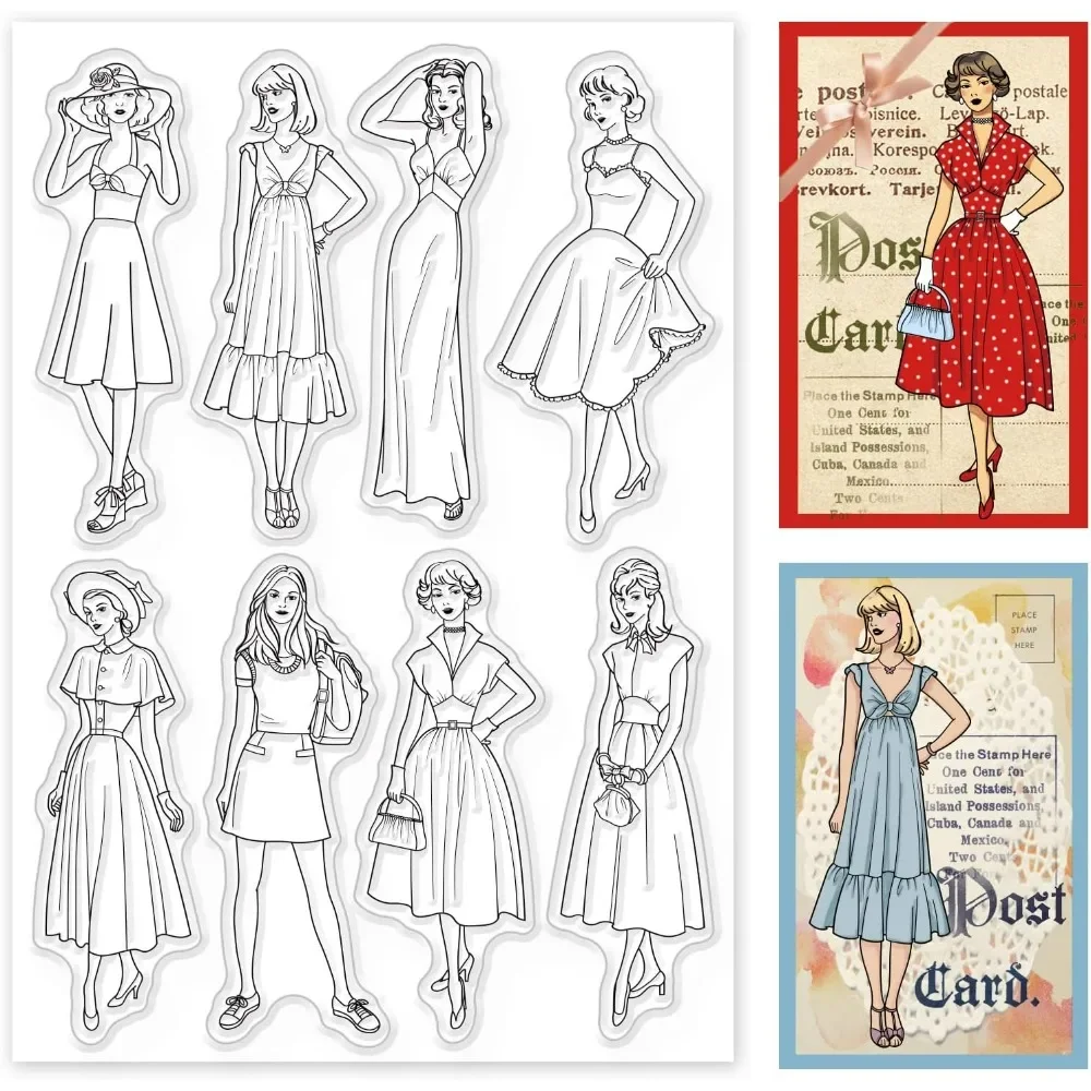 Mode Frau Silikon klar Stempel – Vintage Fashion Journal Bewertung und Preis
