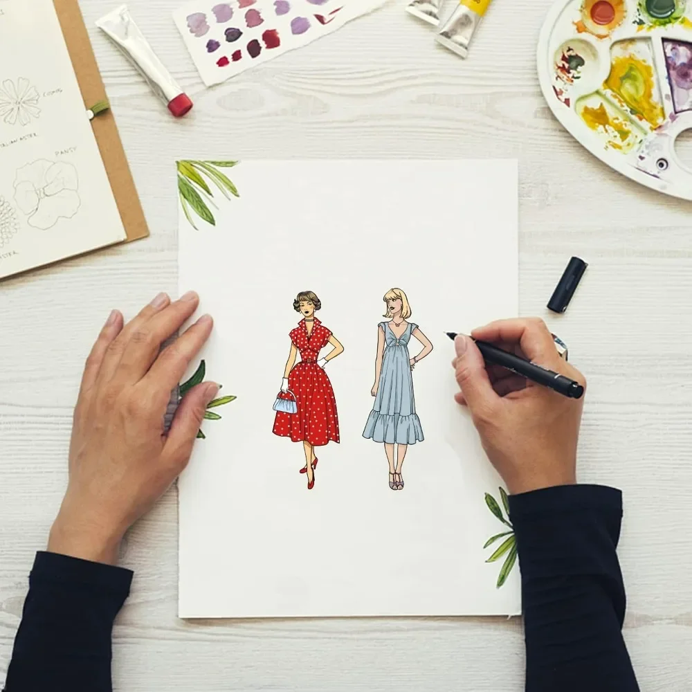 Mode Frau Silikon klar Stempel – Vintage Fashion Journal Bewertung und Preis