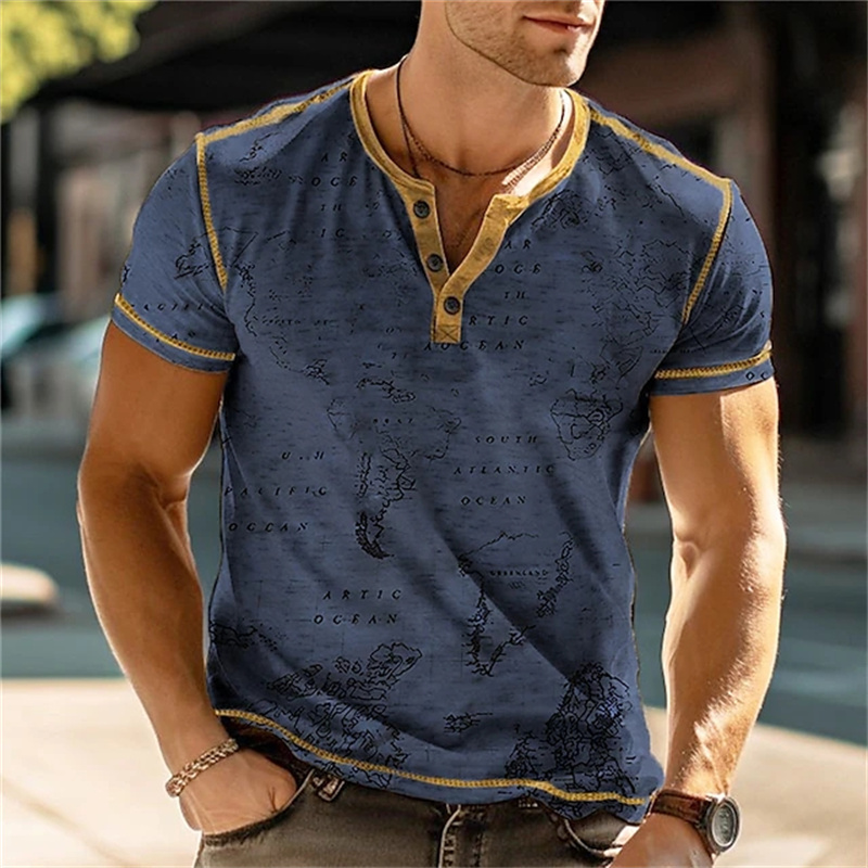 Herren-Henry-Shirts mit lustig – Vintage Fashion Prints Bewertung und Preis