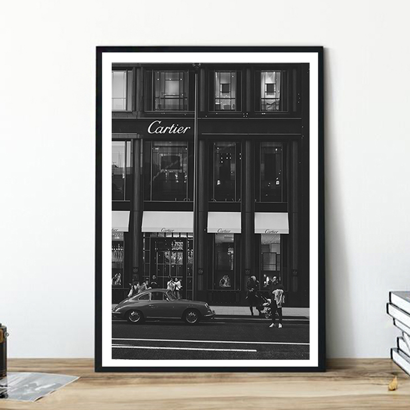 Europäische Straßen-Leinwandbi – Vintage Fashion Art Bewertung und Preis