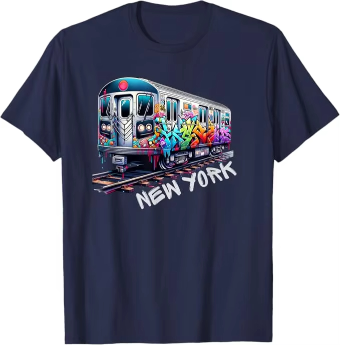 New York Train Graffiti Style  – Vintage Fashion Nyc Bewertung und Preis