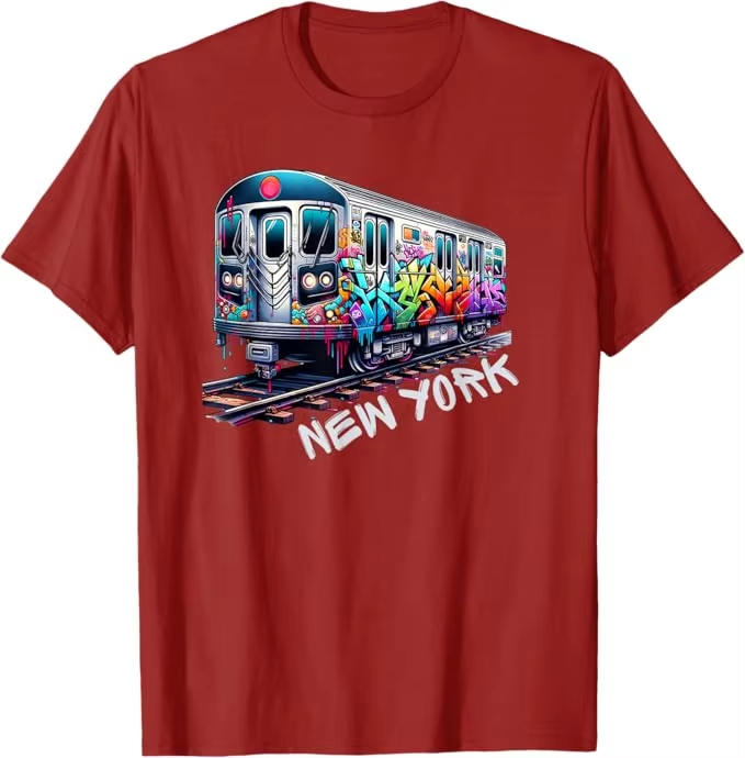 New York Train Graffiti Style  – Vintage Fashion Nyc Bewertung und Preis